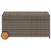 Tuinbox met wielen 190 L poly rattan grijs