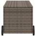 Tuinbox met wielen 190 L poly rattan grijs
