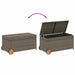 Tuinbox met wielen 190 L poly rattan grijs