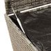 Tuinbox met wielen 190 L poly rattan grijs