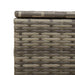 Tuinbox met wielen 190 L poly rattan grijs