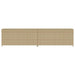 Tuinbox met wielen 469 L poly rattan gemengd beige