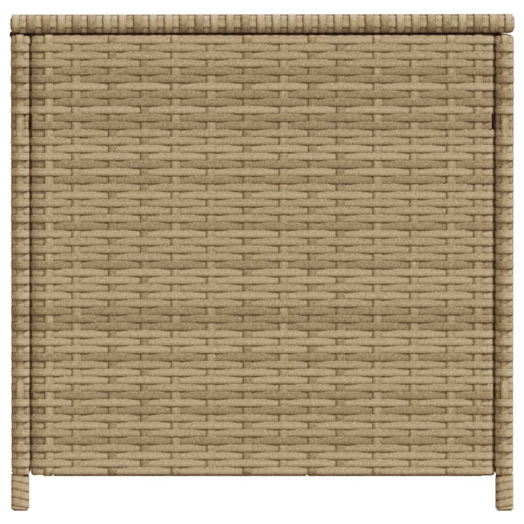 Tuinbox met wielen 469 L poly rattan gemengd beige