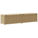 Tuinbox met wielen 469 L poly rattan gemengd beige