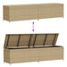 Tuinbox met wielen 469 L poly rattan gemengd beige