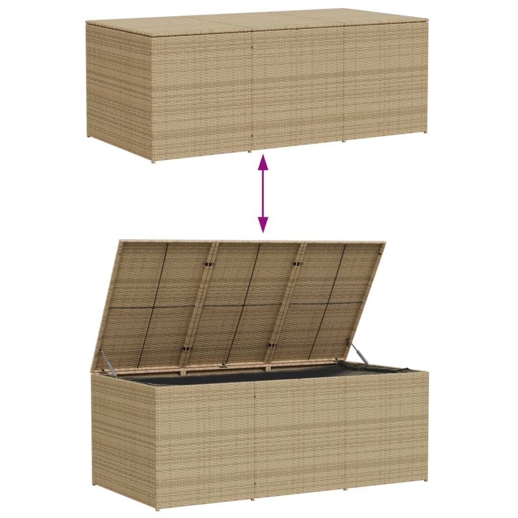 Tuinbox 984 L poly rattan gemengd beige