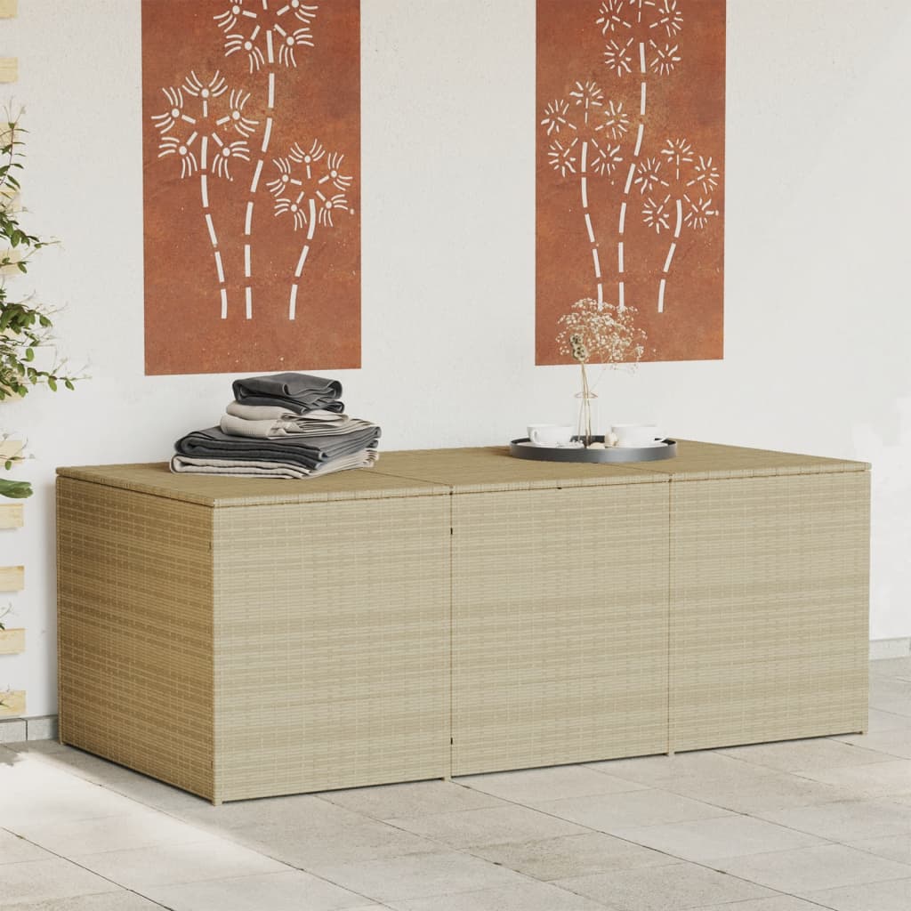 Tuinbox 984 L poly rattan gemengd beige