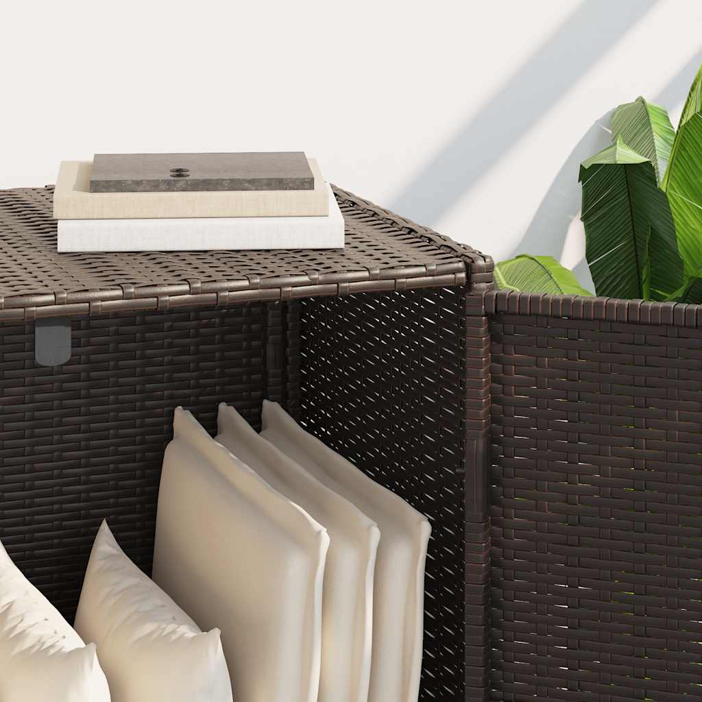 Tuinkast 83x45x76 cm poly rattan bruin