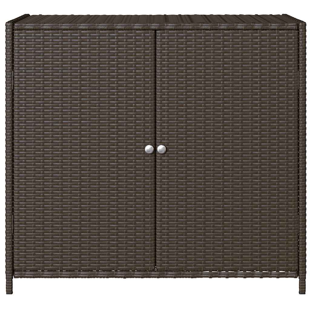 Tuinkast 83x45x76 cm poly rattan bruin
