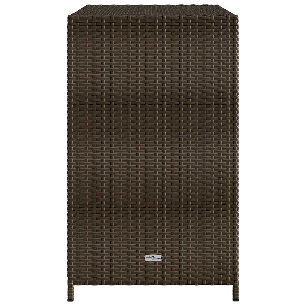 Tuinkast 83x45x76 cm poly rattan bruin