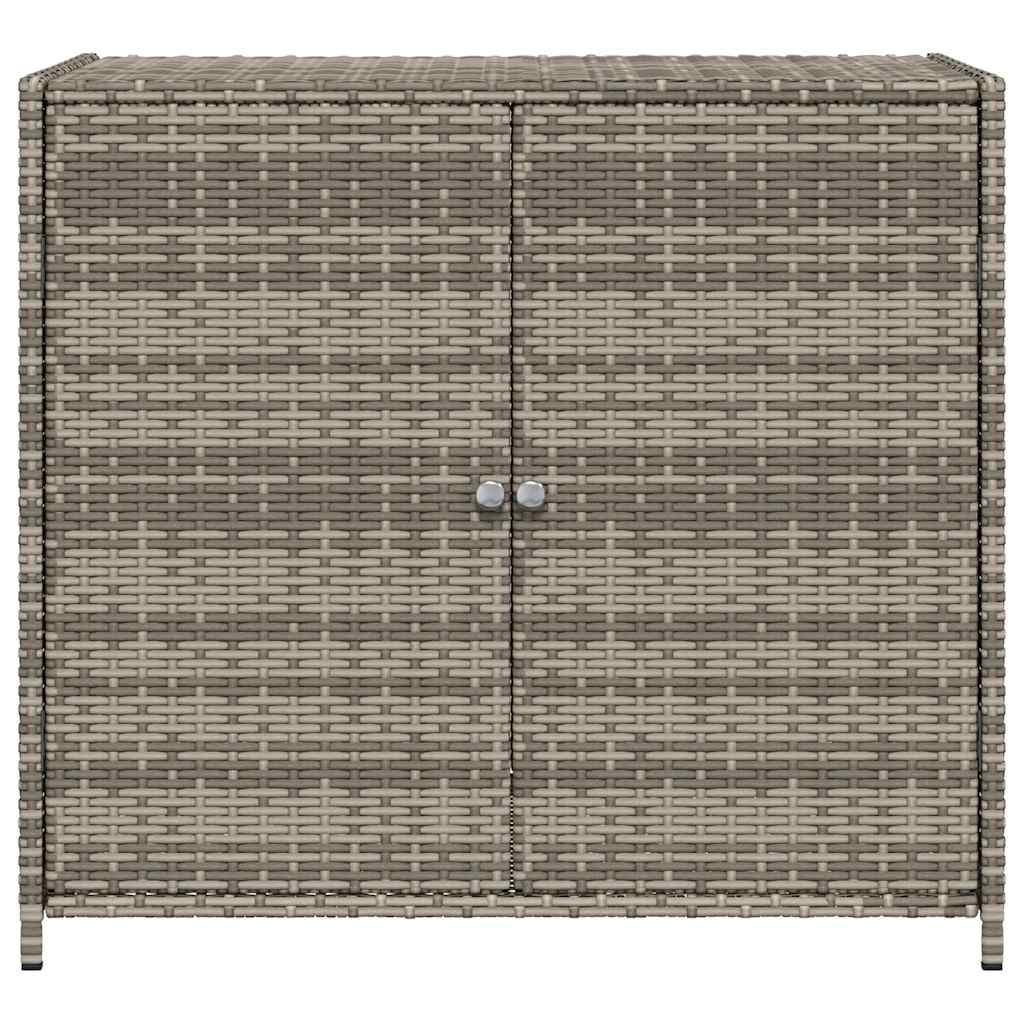 Tuinkast 83x45x76 cm poly rattan grijs