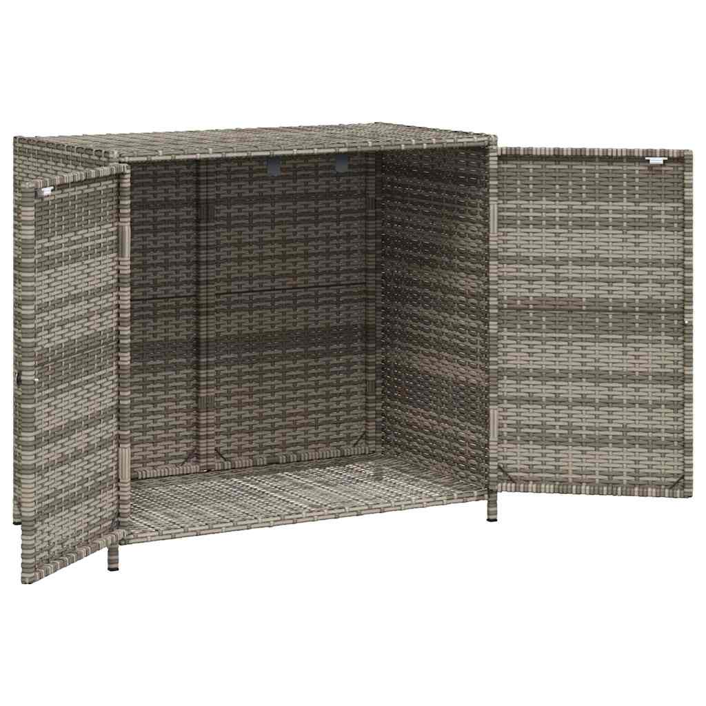 Tuinkast 83x45x76 cm poly rattan grijs