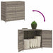 Tuinkast 83x45x76 cm poly rattan grijs