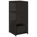 Tuinkast 50x55x115 cm poly rattan zwart