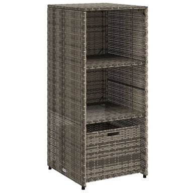 Tuinkast 50x55x115 cm poly rattan grijs