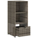Tuinkast 50x55x115 cm poly rattan grijs