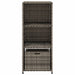 Tuinkast 50x55x115 cm poly rattan grijs