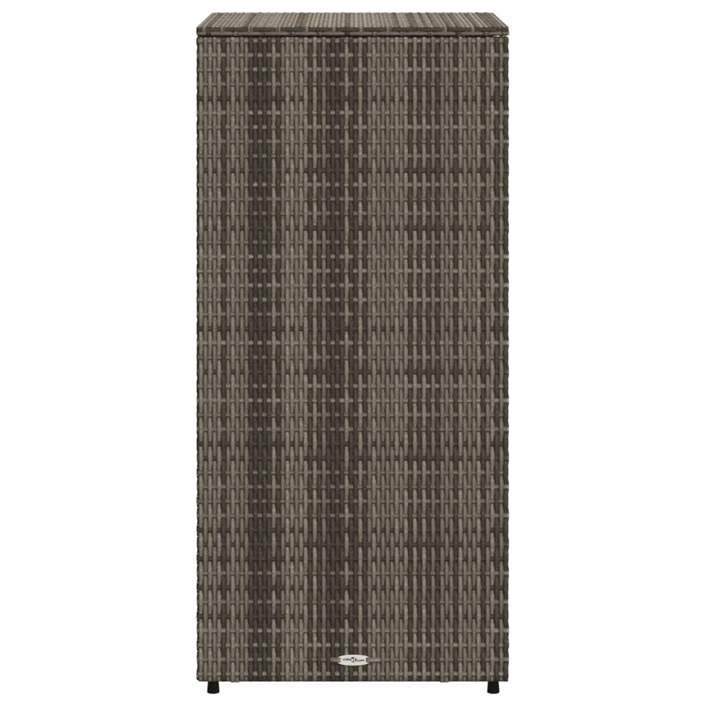 Tuinkast 50x55x115 cm poly rattan grijs