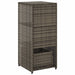 Tuinkast 50x55x115 cm poly rattan grijs