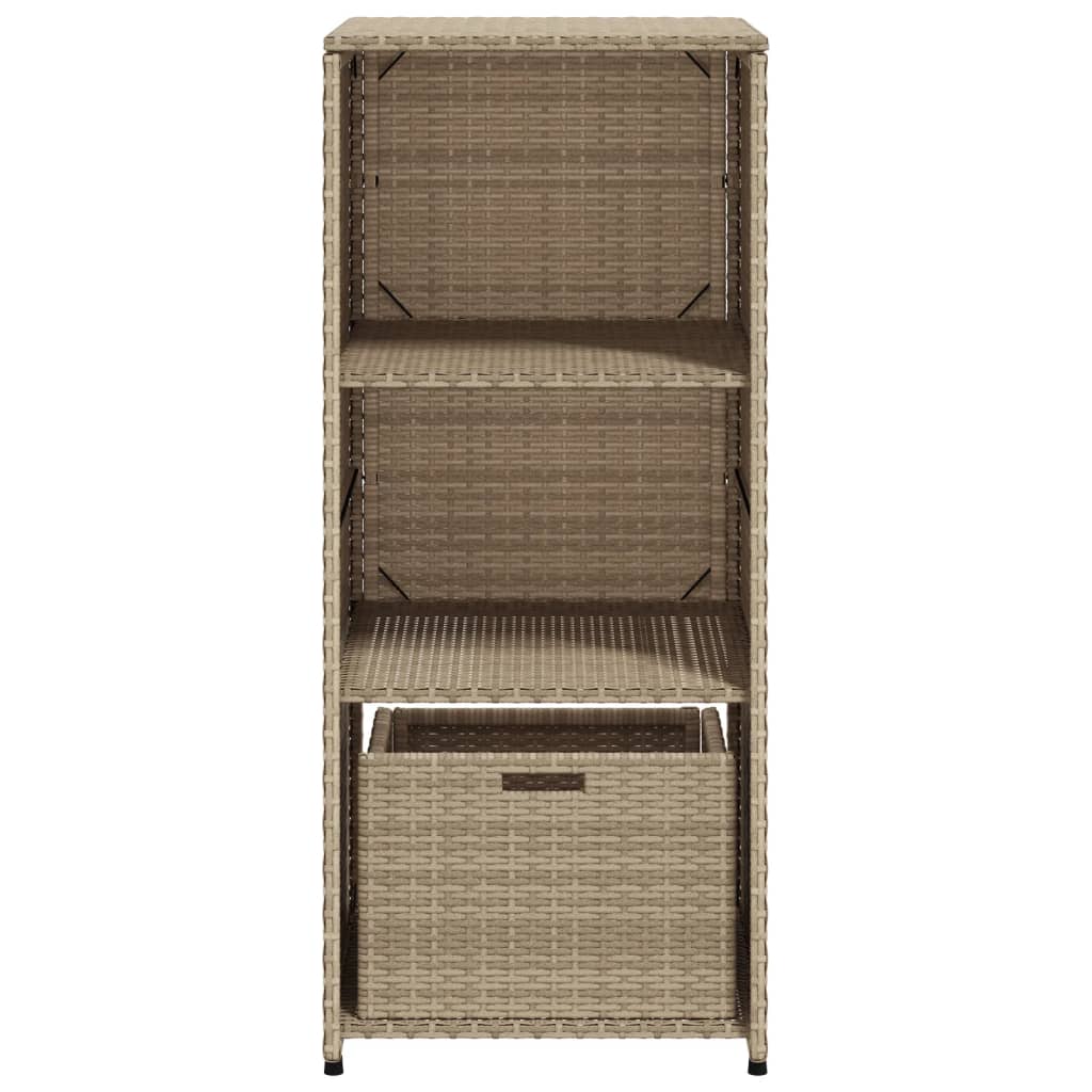 Tuinkast 50x55x115 cm poly rattan beige