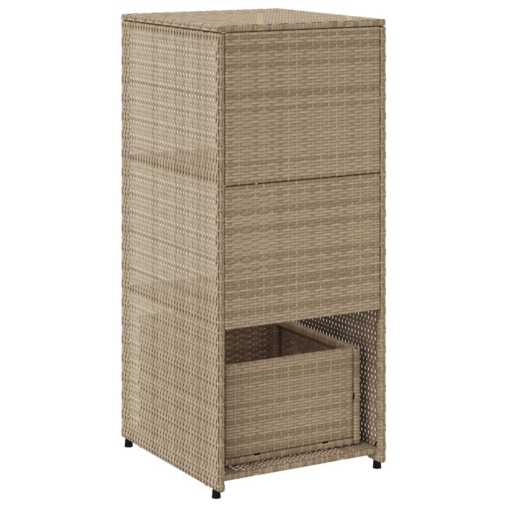 Tuinkast 50x55x115 cm poly rattan beige