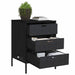 Tuinkast 55x59x80 cm poly rattan zwart