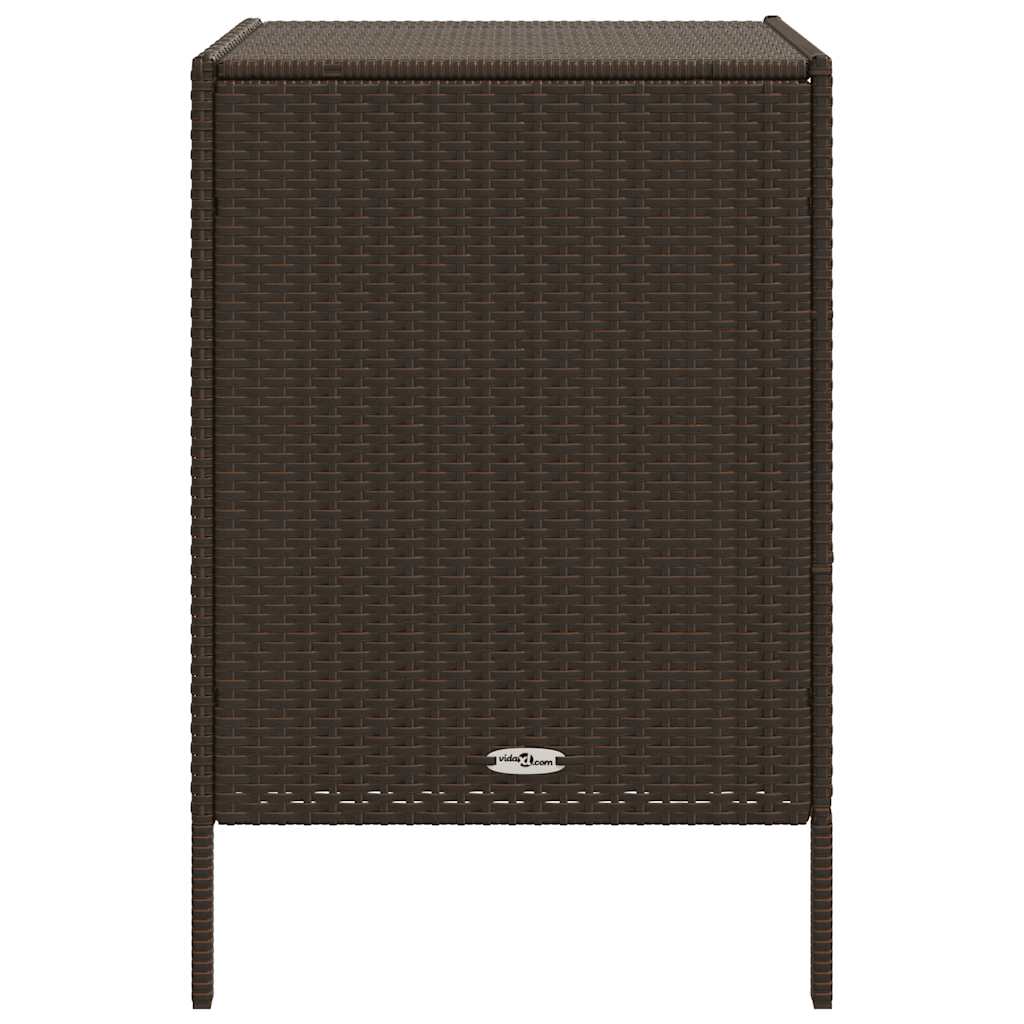 Tuinkast 55x59x80 cm poly rattan bruin