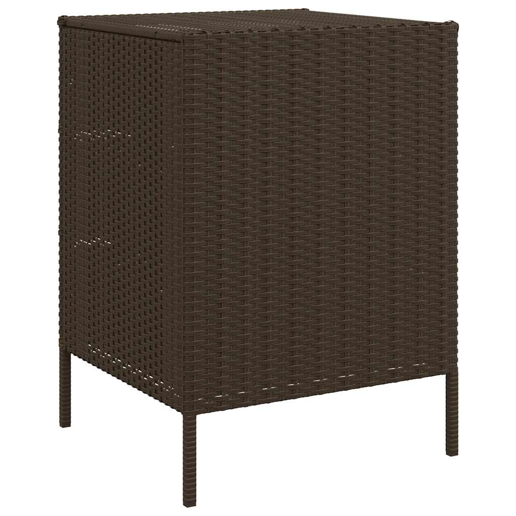Tuinkast 55x59x80 cm poly rattan bruin