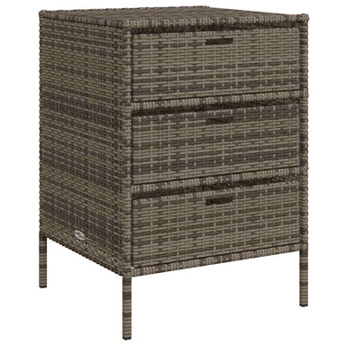 Tuinkast 55x59x80 cm poly rattan grijs