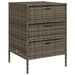 Tuinkast 55x59x80 cm poly rattan grijs