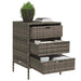 Tuinkast 55x59x80 cm poly rattan grijs