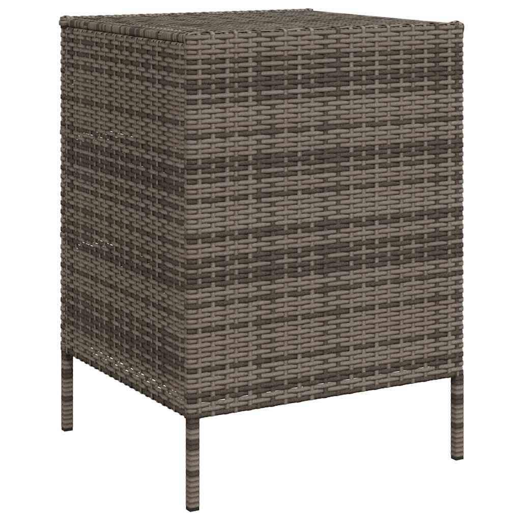 Tuinkast 55x59x80 cm poly rattan grijs