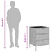 Tuinkast 55x59x80 cm poly rattan grijs