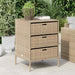 Tuinkast 55x59x80 cm poly rattan beige