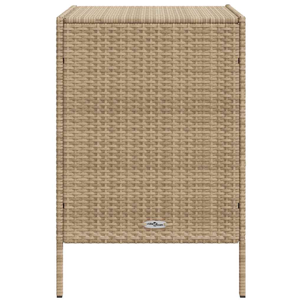 Tuinkast 55x59x80 cm poly rattan beige