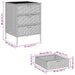 Tuinkast 55x59x80 cm poly rattan beige