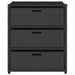 Tuinkast 55x59x69 cm poly rattan zwart