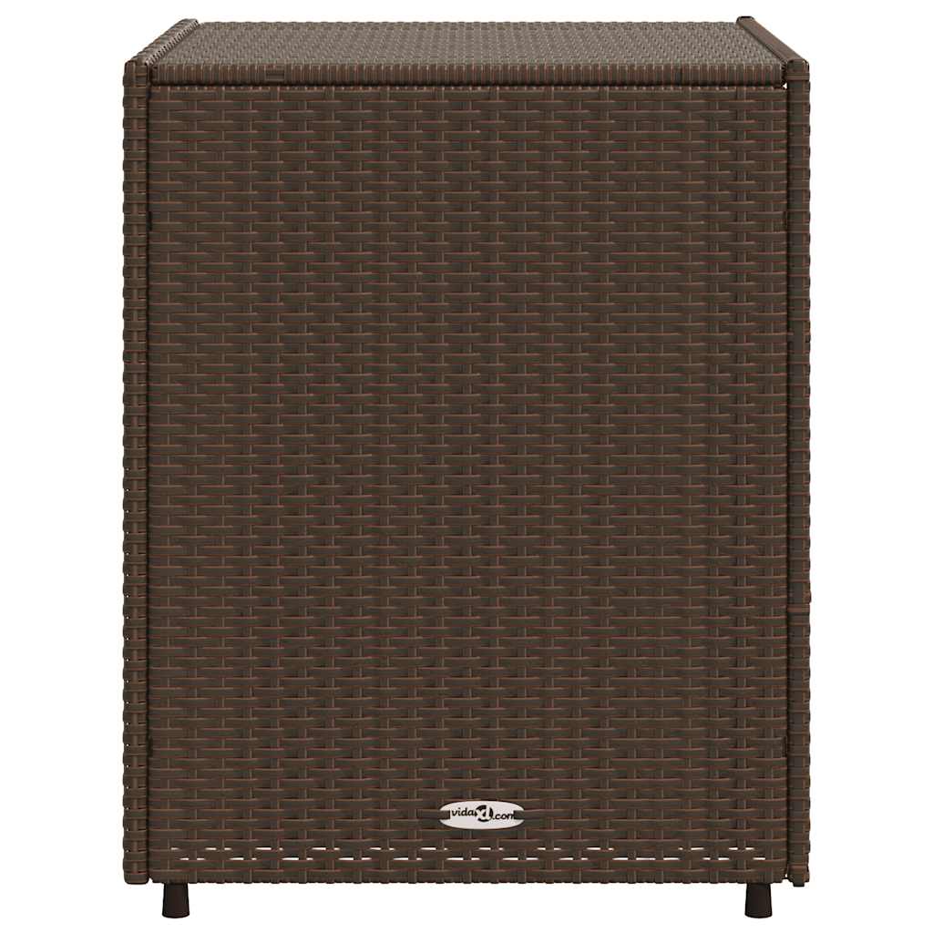 Tuinkast 55x59x69 cm poly rattan bruin