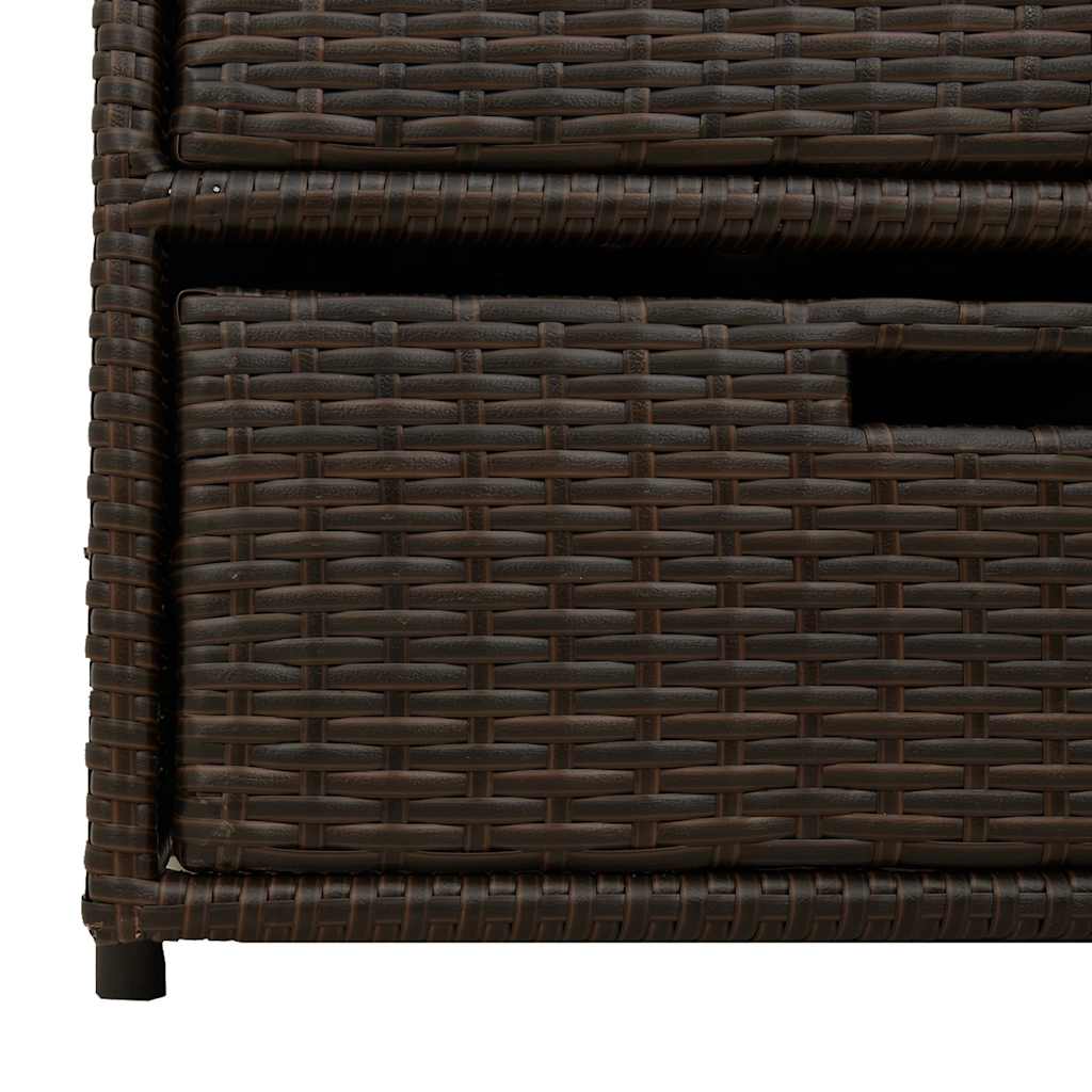 Tuinkast 55x59x69 cm poly rattan bruin