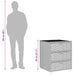 Tuinkast 55x59x69 cm poly rattan bruin