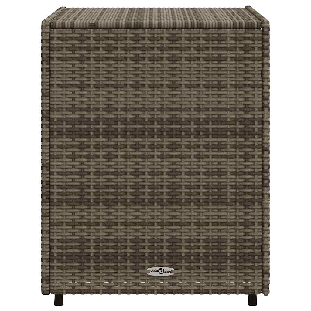 Tuinkast 55x59x69 cm poly rattan grijs