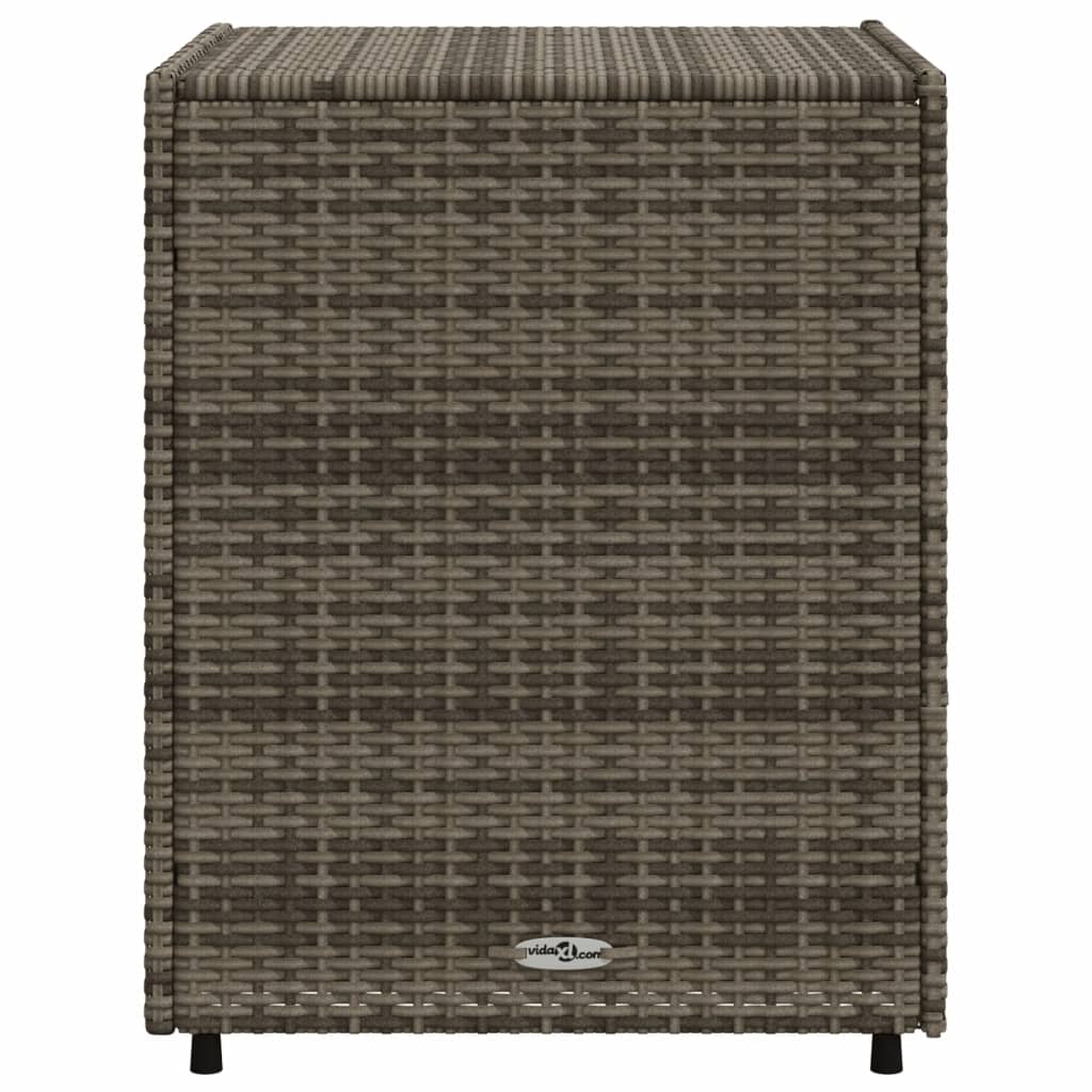 Tuinkast 55x59x69 cm poly rattan grijs