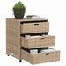 Tuinkast 55x59x69 cm poly rattan beige