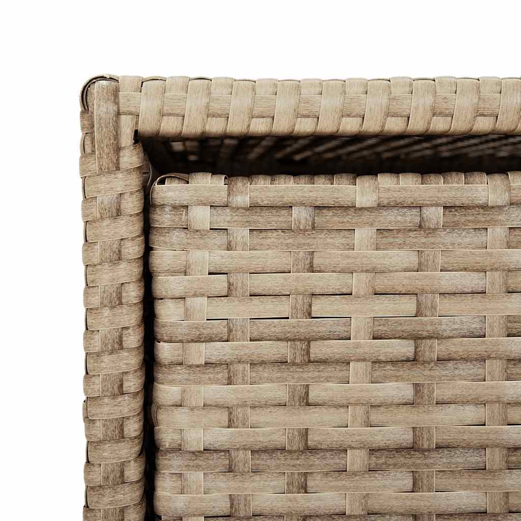 Tuinkast 55x59x69 cm poly rattan beige