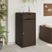 Tuinkast 55x55x111 cm poly rattan bruin