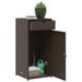 Tuinkast 55x55x111 cm poly rattan bruin