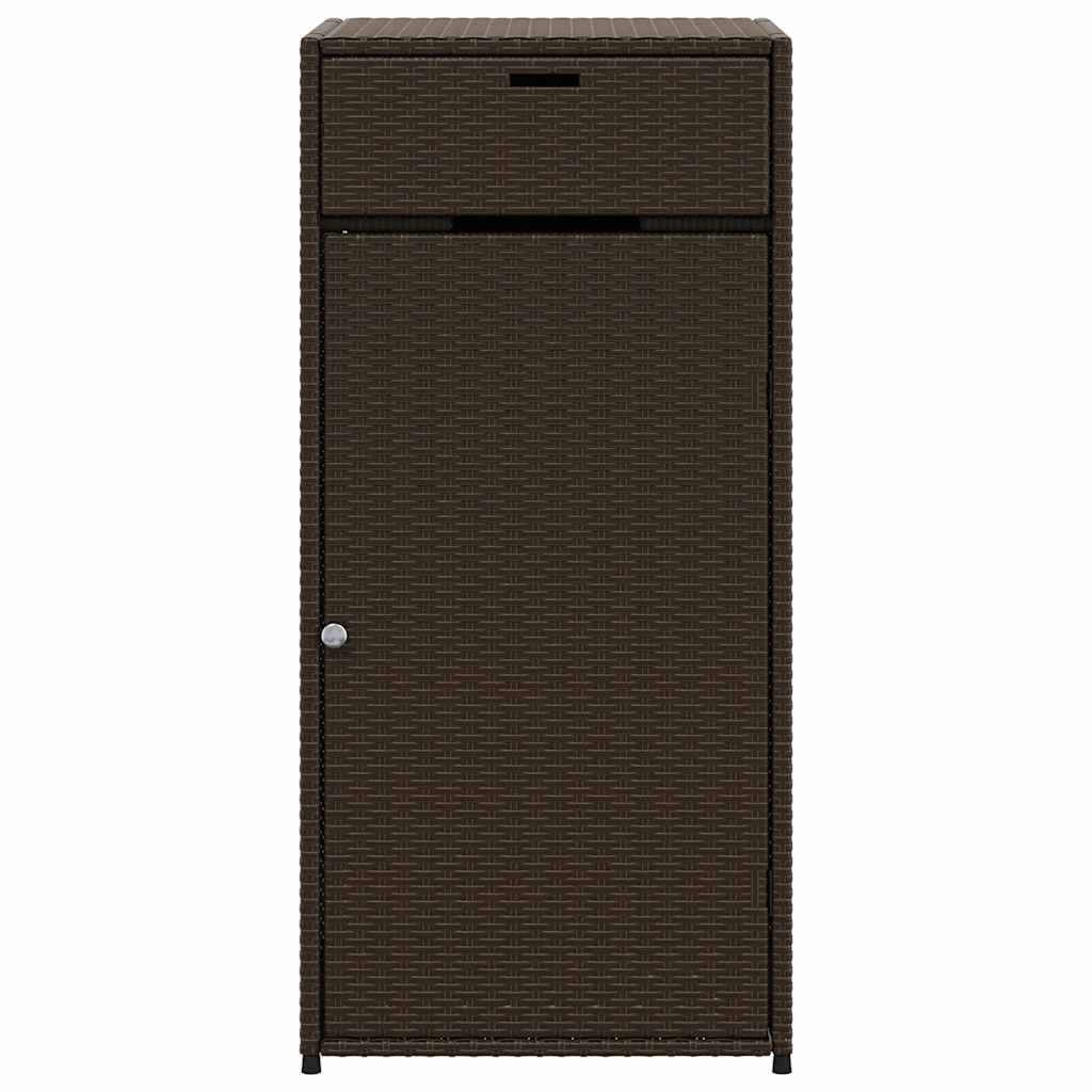 Tuinkast 55x55x111 cm poly rattan bruin