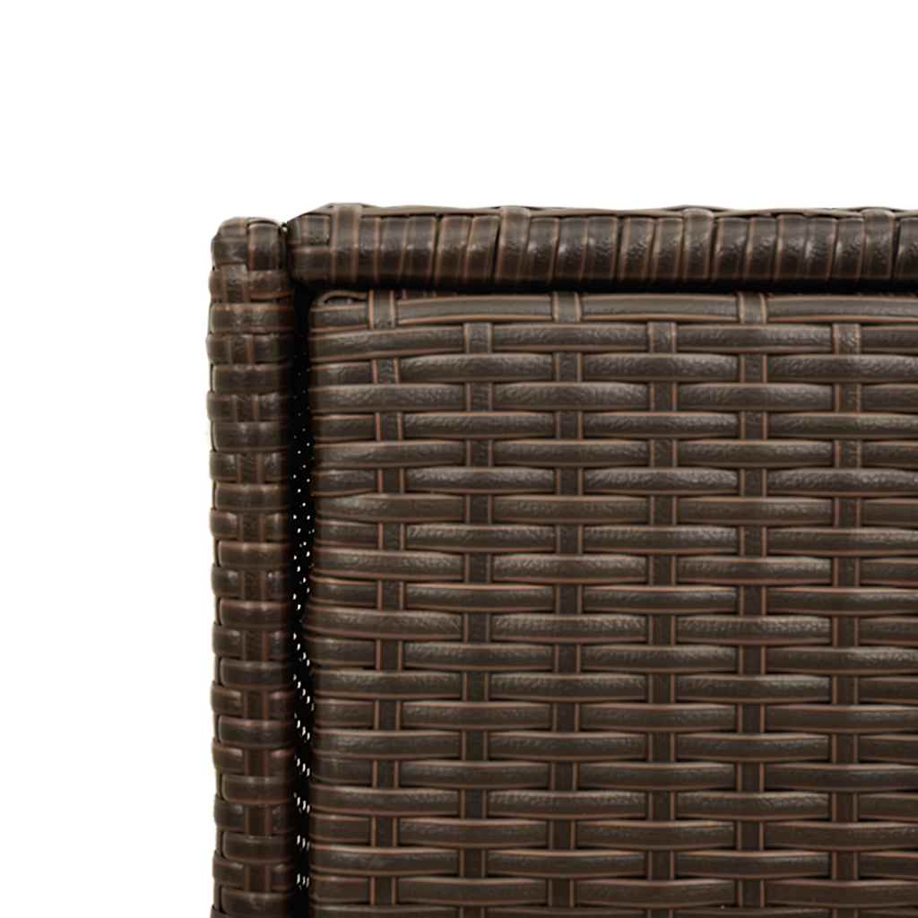 Tuinkast 55x55x111 cm poly rattan bruin