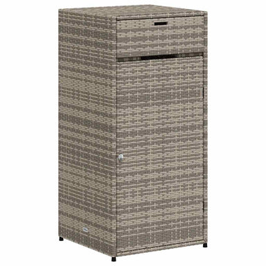 Tuinkast 55x55x111 cm poly rattan grijs