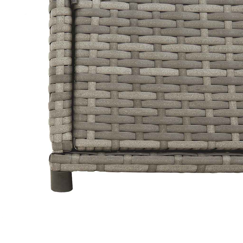 Tuinkast 55x55x111 cm poly rattan grijs